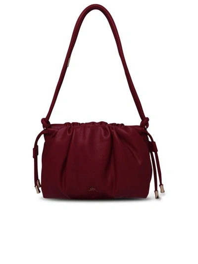 Shop Apc Burgundy Leather Bag