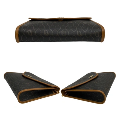 Shop Dior Honeycomb Brown Leather Shoulder Bag ()
