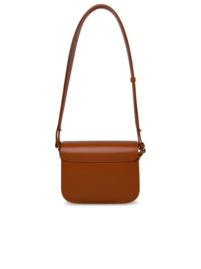 Shop Apc Terracotta Leather Bag In Orange