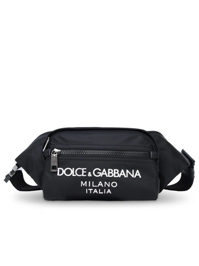 Shop Dolce & Gabbana Black Nylon Belt Bag