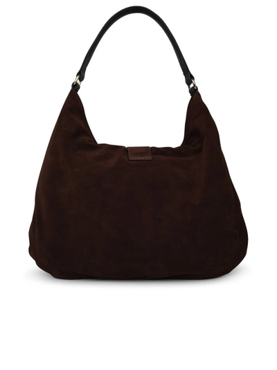 Shop Avenue 67 Karen Bag In Dark Brown Leather In Black