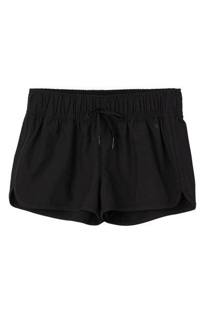 Shop O'neill Kids' Saltwater Solids Lane 2 Cover-up Shorts In Black