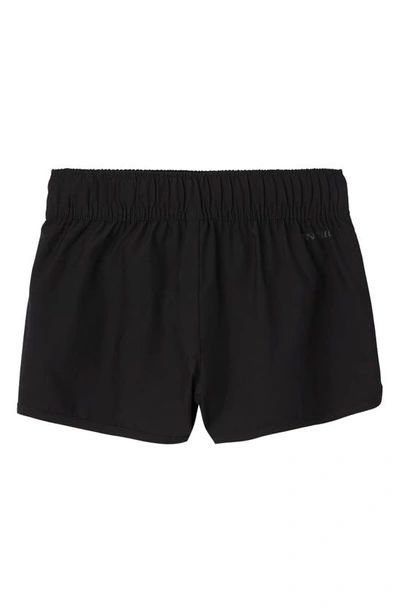 Shop O'neill Kids' Saltwater Solids Lane 2 Cover-up Shorts In Black