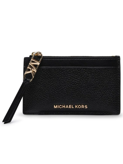 Shop Michael Michael Kors Zip Empire Zip Wallet In Black