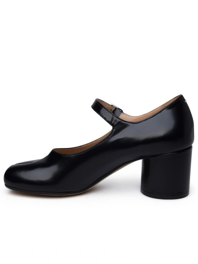 Maison Margiela Tabi Leather Pumps In Black