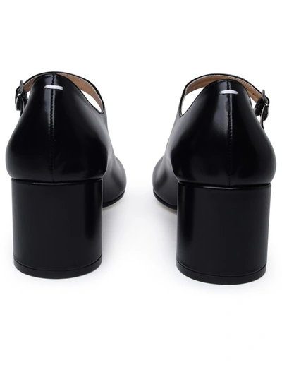 Maison Margiela Tabi Leather Pumps In Black