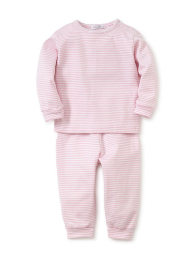 Shop Kissy Kissy Baby's Striped Cotton T-shirt & Pants Set In Pink
