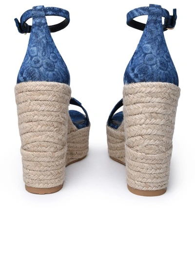 Shop Versace Light Blue Denim Sandals