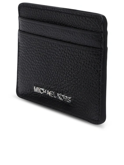 Shop Michael Michael Kors Jet Setcard Holder In Black Leather
