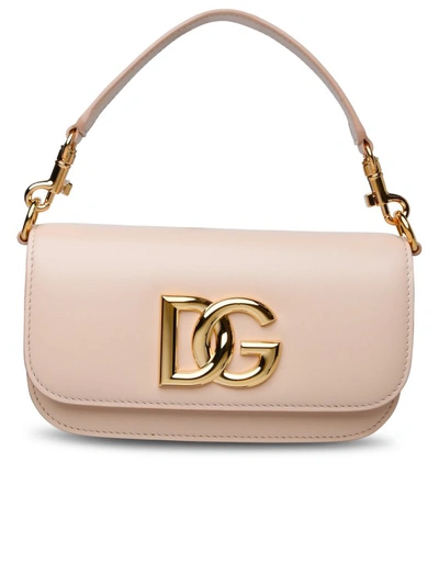 Shop Dolce & Gabbana Leather Bag Nude In Neutrals
