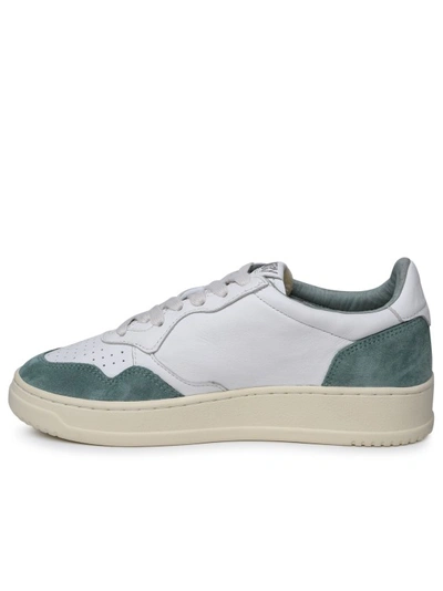 Shop Autry Two-tone Leather Sneakers In Grey