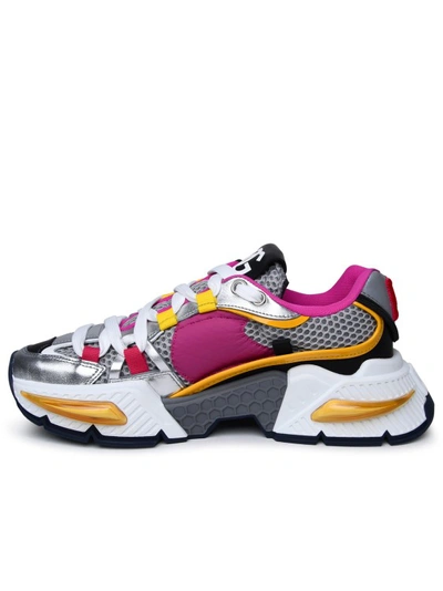 Shop Dolce & Gabbana Multicolor Leather Blend Sneakers In Pink