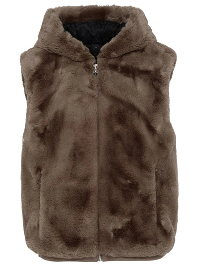 Shop Moose Knuckles State Bunnyvest In Polyester In Grey