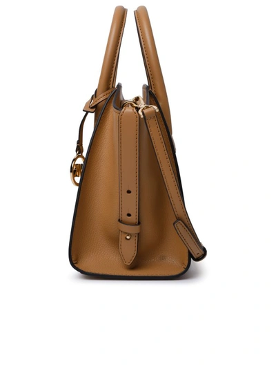 Shop Michael Michael Kors Smallavrilbag In Pale Peanut Leather In Brown