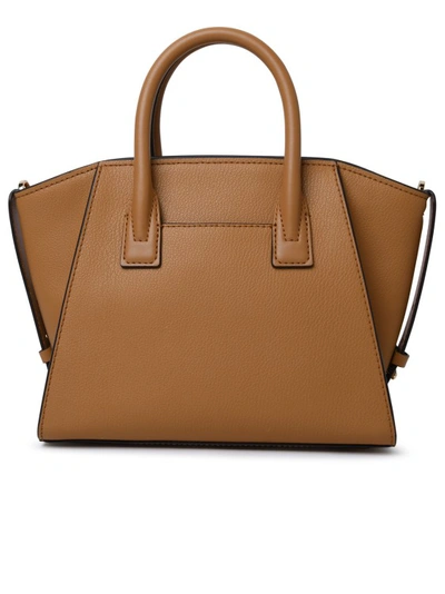 Shop Michael Michael Kors Smallavrilbag In Pale Peanut Leather In Brown