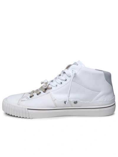 Shop Maison Margiela Leather Blend Sneakers In White