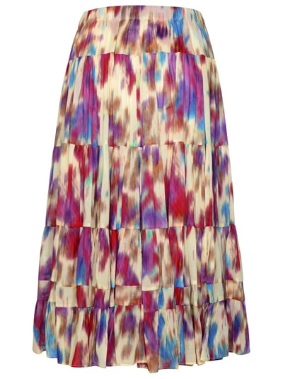Shop Isabel Marant Étoile Elf Print Skirt In Multicolor