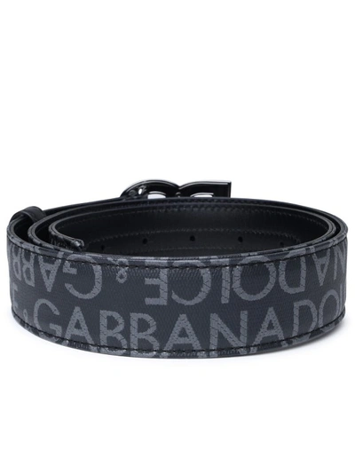 Shop Dolce & Gabbana Two-tone Leather Belt In Black
