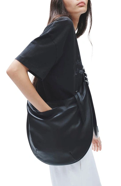 Shop Rag & Bone Spire Leather Hobo Bag In Black