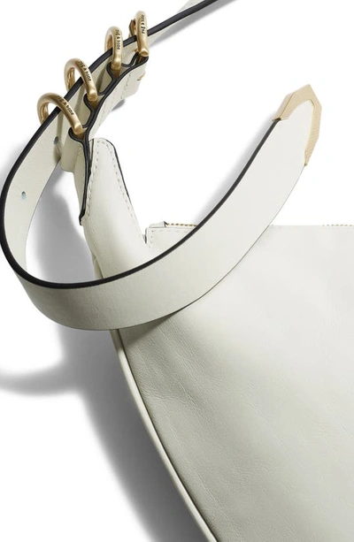 Shop Rag & Bone Spire Leather Hobo Bag In Antique White
