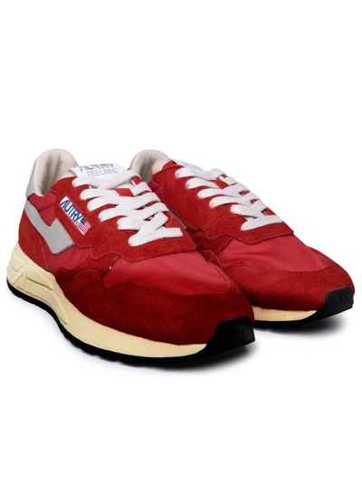 Shop Autry Red Suede Blend Sneakers