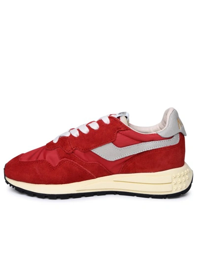Shop Autry Red Suede Blend Sneakers