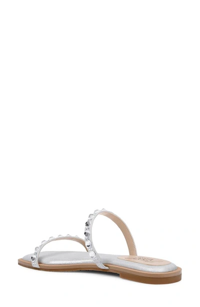 Shop Jewel Badgley Mischka Honesty Slide Sandal In Silver