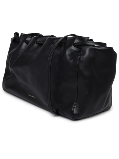 Shop Mansur Gavriel Bloom Shoulder Bag In Black Leather