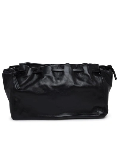 Shop Mansur Gavriel Bloom Shoulder Bag In Black Leather