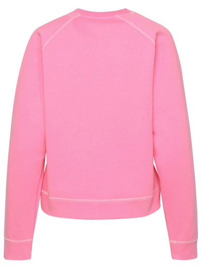 Shop Ganni Isoli Sweatshirt In Pink Organic Cotton