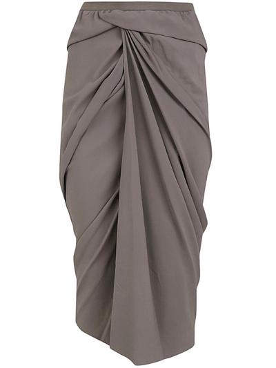 Shop Rick Owens Wrap Ruched In Grey