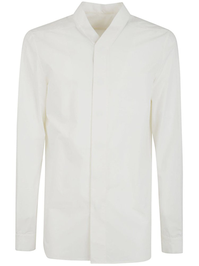 Shop Rick Owens Faun Long Sleeved Snap In White