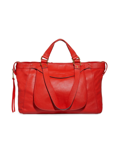 Shop Aimee Kestenberg Women's Bleecker Xl Leather Tote Bag In Corvette Red