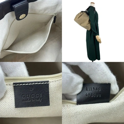 Shop Gucci Sukey Beige Canvas Tote Bag ()