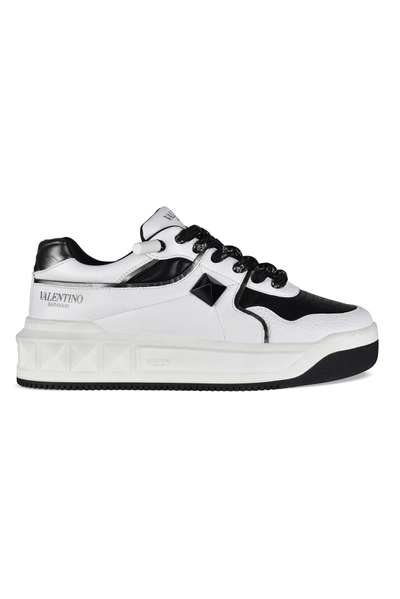 Valentino Leather Sneakers With Iconic Studs