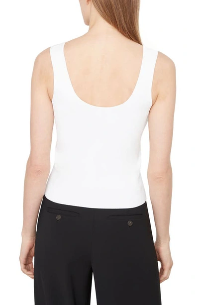 Vince Scoop-neck Tank Top In Optic White