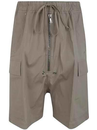 Shop Rick Owens Cargobela Drawstring Shorts In Grey