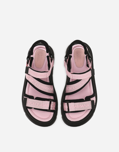 Shop Dolce & Gabbana Gros-grain Sandals In Pink