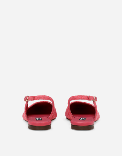 Dolce & Gabbana Lace Slingbacks In Fuchsia