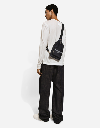 Dolce & Gabbana Logo-embossed Belt Bag In ブルー