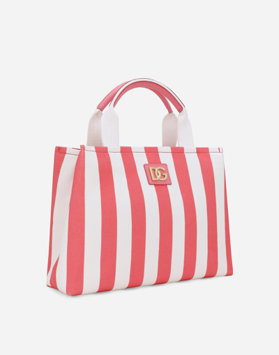 Dolce & Gabbana Printed Canvas Bag In Multicolor