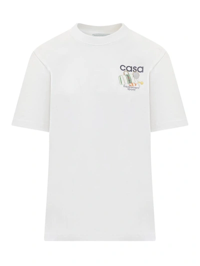 Shop Casablanca T-shirt Equipement Sportif In White