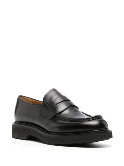 Shop Church's Leather Moccasins In Black