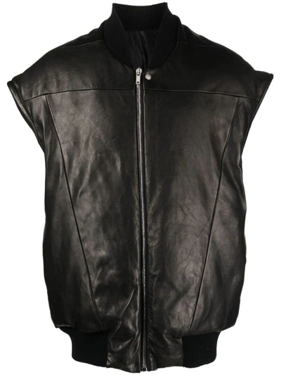 Shop Rick Owens Jumbo Flight Padded Vest In Black