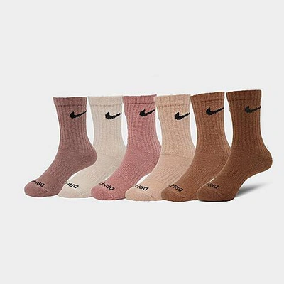 Shop Nike Little Kids' Basic Crew Socks (3-pack) Size 4/5 In Black/white