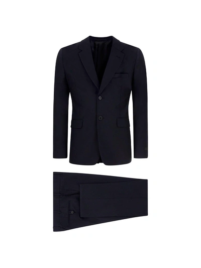 Shop Prada Single-breasted Tailored Two-piece Suit In Blue