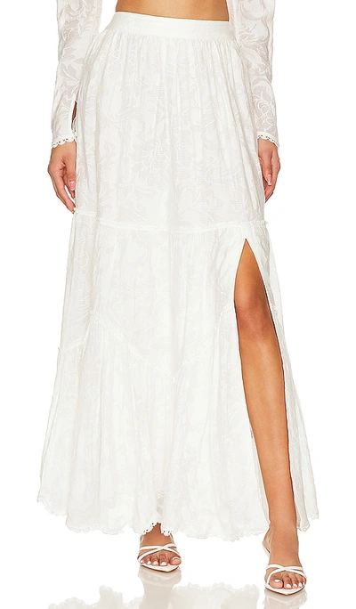 Shop Hemant & Nandita Ilara Maxi Skirt In White