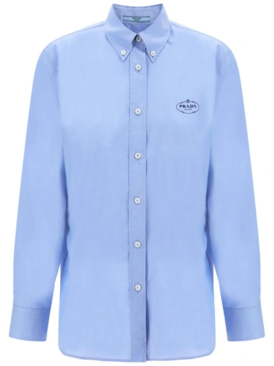 Shop Prada Shirt In Light Blue