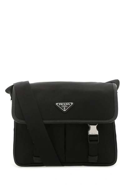 Shop Prada Black Re-nylon Crossbody Bag In Nero