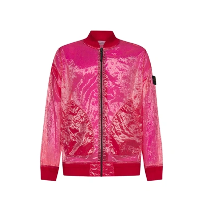 Shop Stone Island Bomber Jacket In Pink